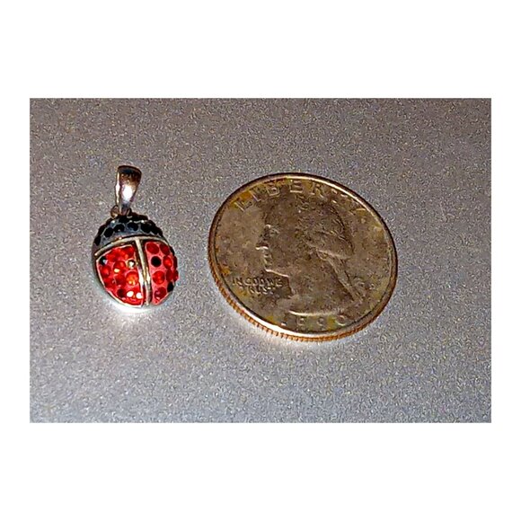 925 Sterling Silver Ladybug Pendant - Picture 3 of 4
